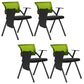 Black Frame Conference Chair No Distressing Fixed Arms Desk Chair Green With Writing Pad 4 Piece Set Clearhalo 'furn' 'furn_office_chair' 'Furniture' 'Office Chairs' 'Office Furniture' 'office_chair' 5839989