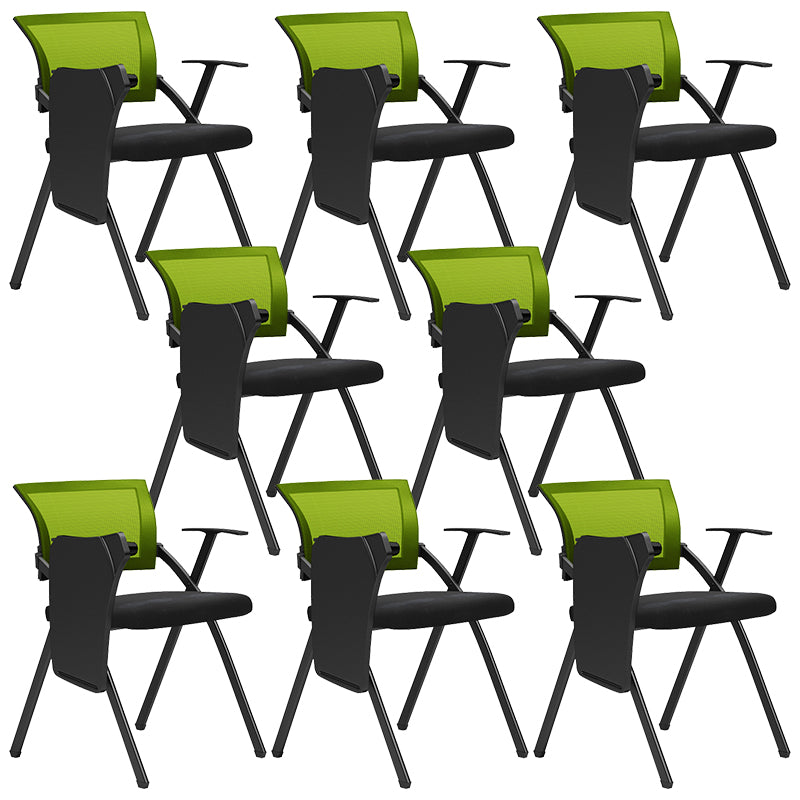 Black Frame Conference Chair No Distressing Fixed Arms Desk Chair Green With Writing Pad 8 Piece Set Clearhalo 'furn' 'furn_office_chair' 'Furniture' 'Office Chairs' 'Office Furniture' 'office_chair' 5839991