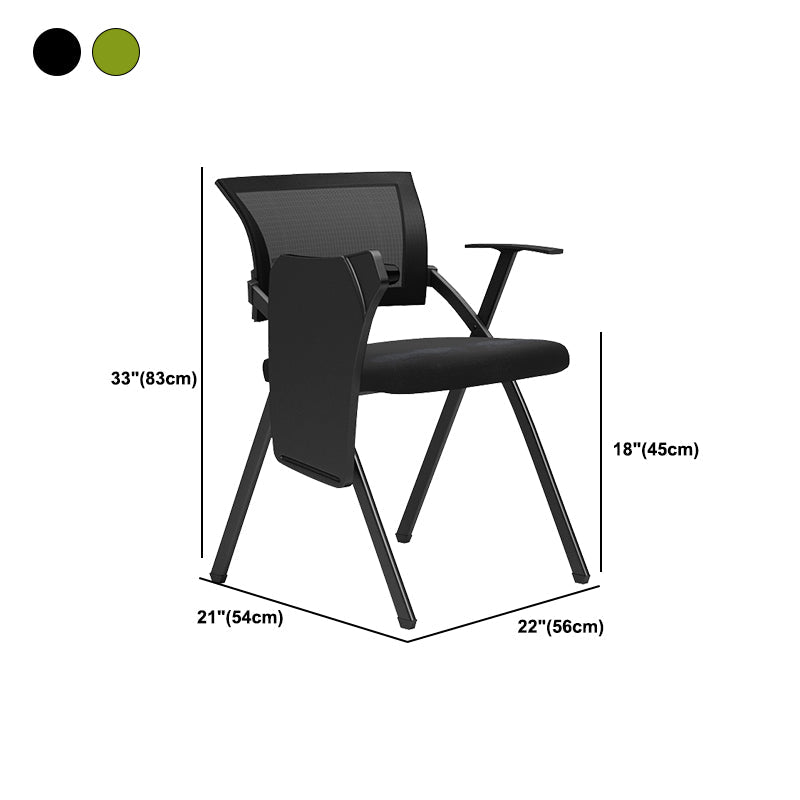 Black Frame Conference Chair No Distressing Fixed Arms Desk Chair Clearhalo 'furn' 'furn_office_chair' 'Furniture' 'Office Chairs' 'Office Furniture' 'office_chair' 5839992