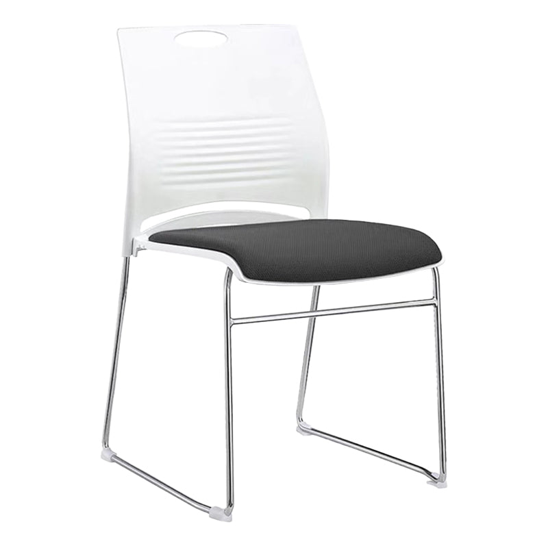 Chaise de bureau rembourrée sans bras moderne bas Back Back No Wheels Office Chair