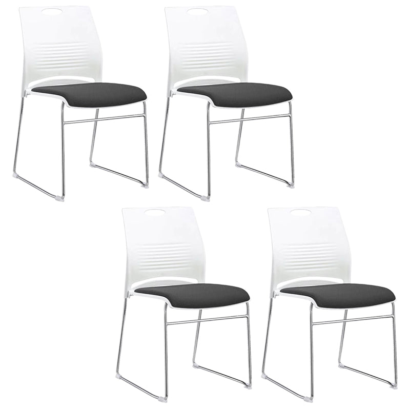 Chaise de bureau rembourrée sans bras moderne bas Back Back No Wheels Office Chair