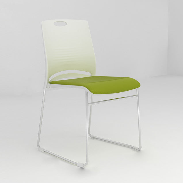 Chaise de bureau rembourrée sans bras moderne bas Back Back No Wheels Office Chair