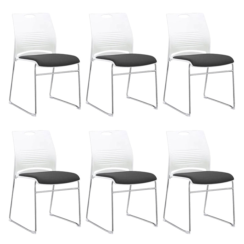 Chaise de bureau rembourrée sans bras moderne bas Back Back No Wheels Office Chair