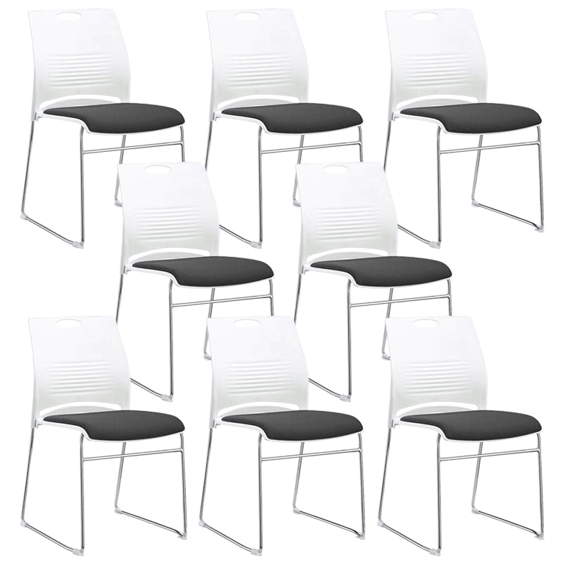 Chaise de bureau rembourrée sans bras moderne bas Back Back No Wheels Office Chair