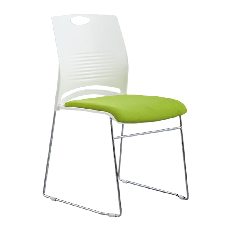 Chaise de bureau rembourrée sans bras moderne bas Back Back No Wheels Office Chair