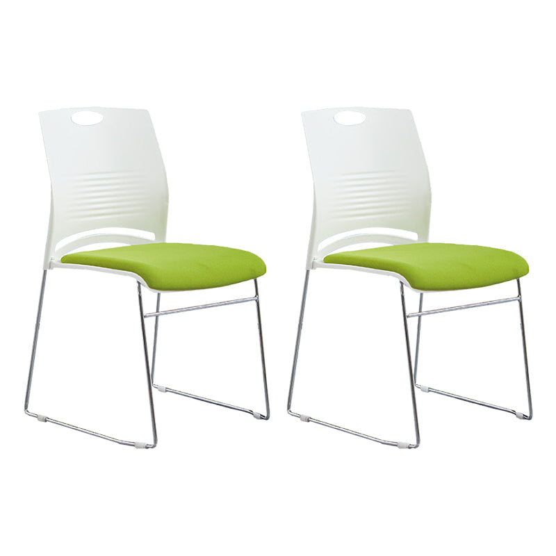 Chaise de bureau rembourrée sans bras moderne bas Back Back No Wheels Office Chair