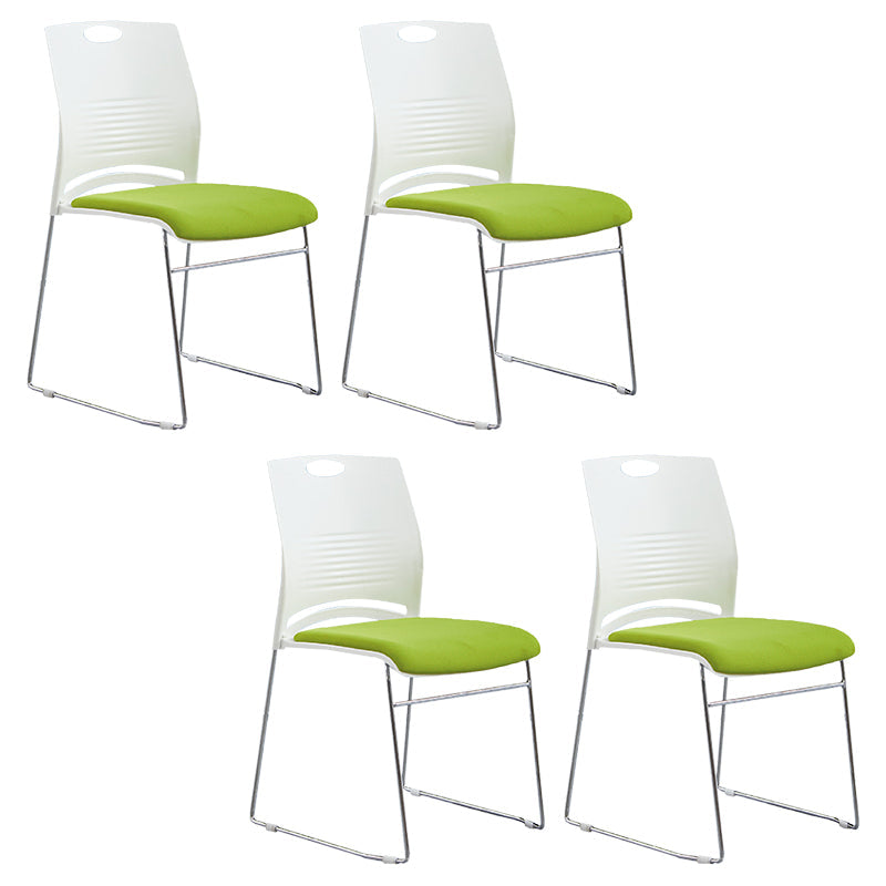 Chaise de bureau rembourrée sans bras moderne bas Back Back No Wheels Office Chair