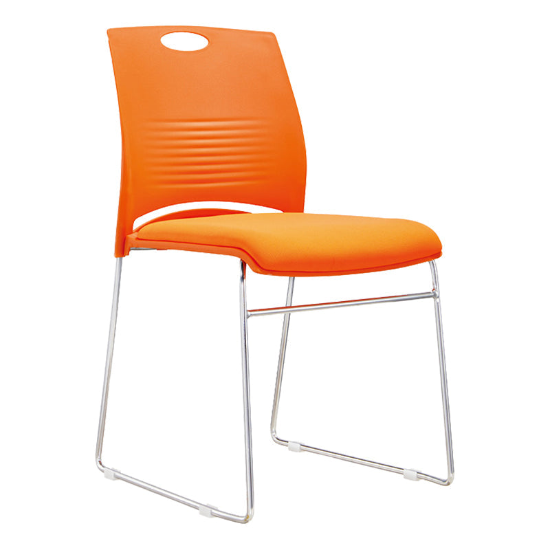 Chaise de bureau rembourrée sans bras moderne bas Back Back No Wheels Office Chair