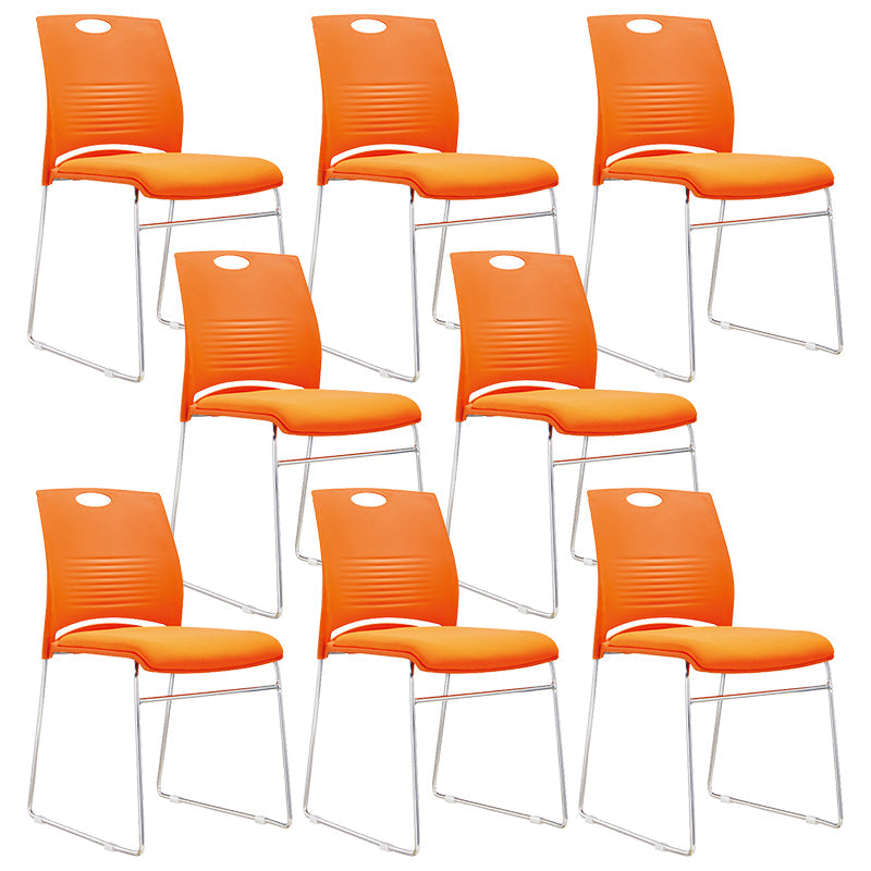 Chaise de bureau rembourrée sans bras moderne bas Back Back No Wheels Office Chair