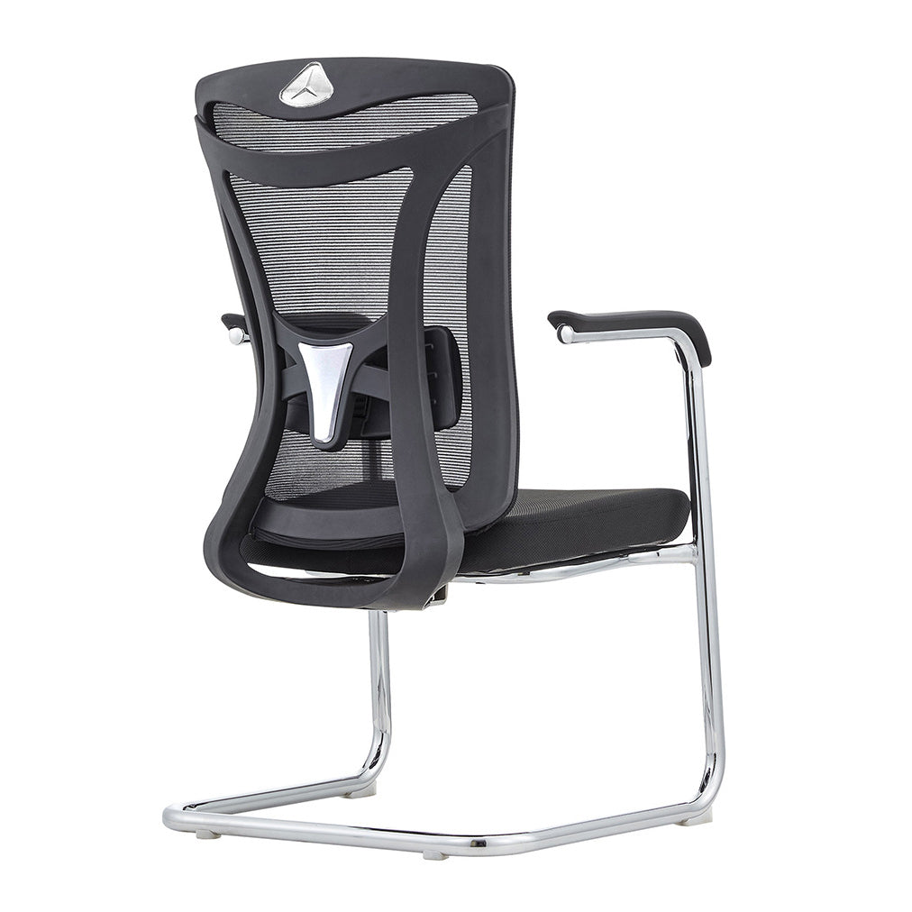 Chaise contemporaine en maille à dossier haut avec support lombaire réglable