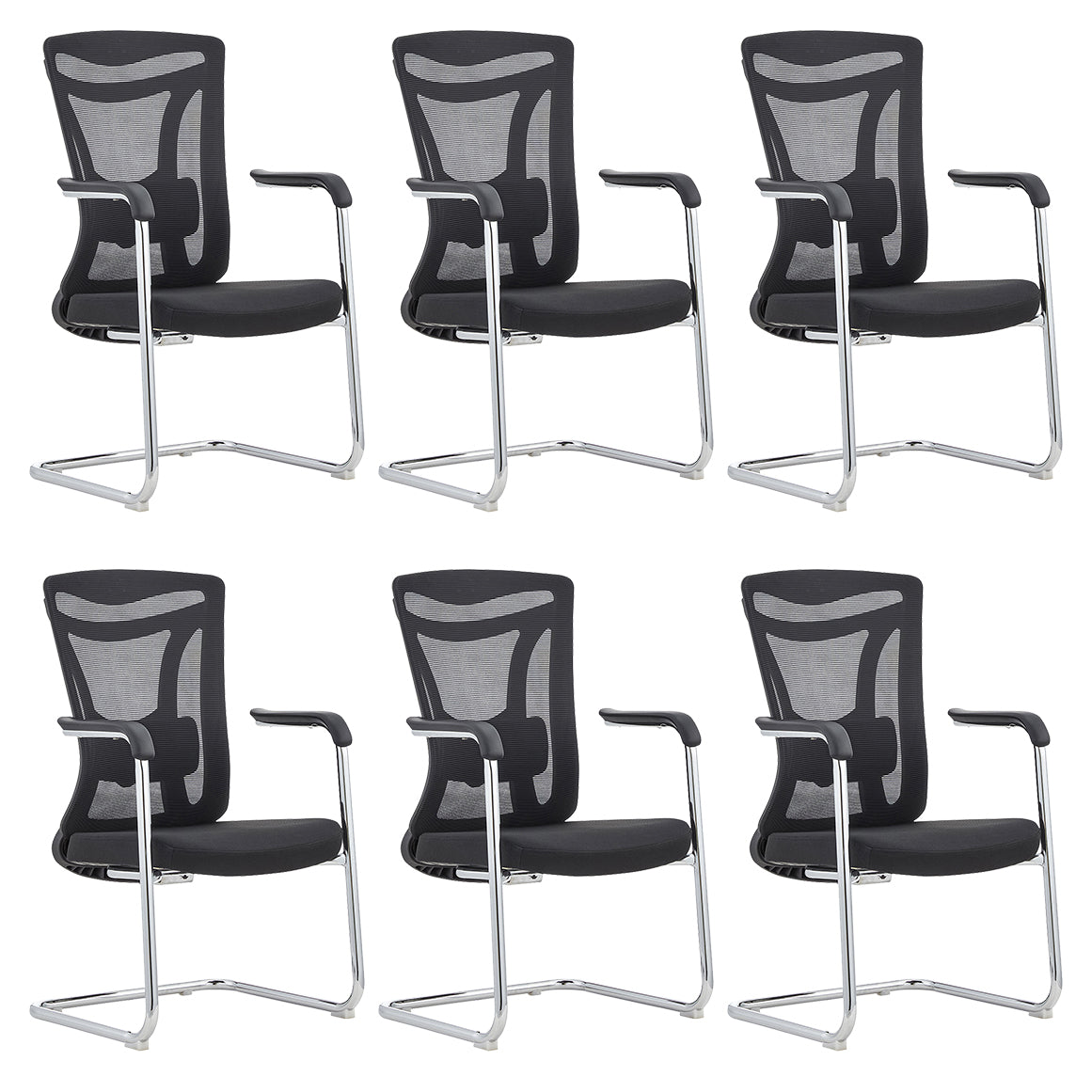 Chaise contemporaine en maille à dossier haut avec support lombaire réglable