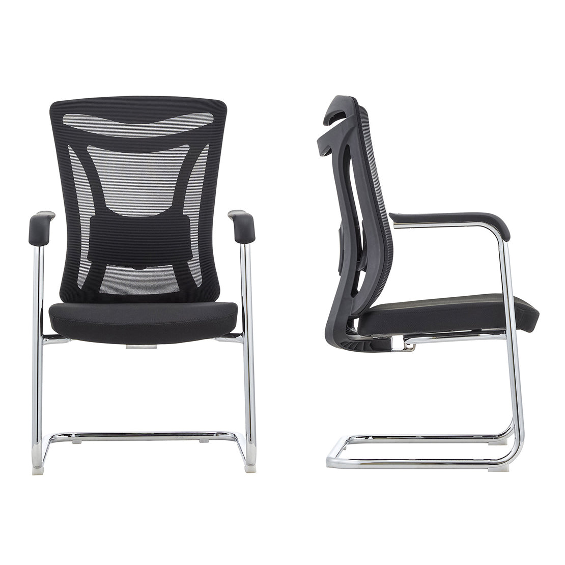 Chaise contemporaine en maille à dossier haut avec support lombaire réglable