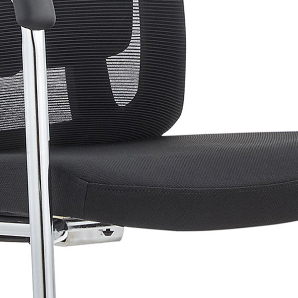 Chaise contemporaine en maille à dossier haut avec support lombaire réglable