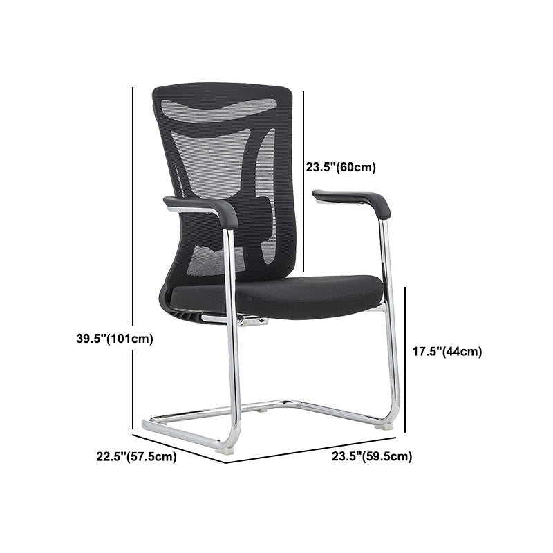 Chaise contemporaine en maille à dossier haut avec support lombaire réglable