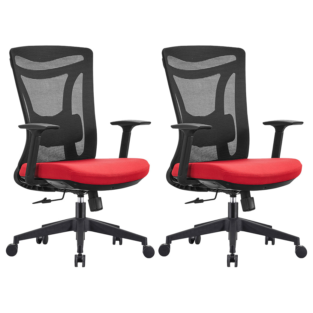 Modern Mesh Computer Chair High Back Chair with Adjustable Lumbar Support 2 Piece Set Clearhalo 'furn' 'furn_office_chair' 'Furniture' 'Office Chairs' 'Office Furniture' 'office_chair' 5840102