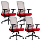 Modern Mesh Computer Chair Adjustable Task/Desk Chair in Red