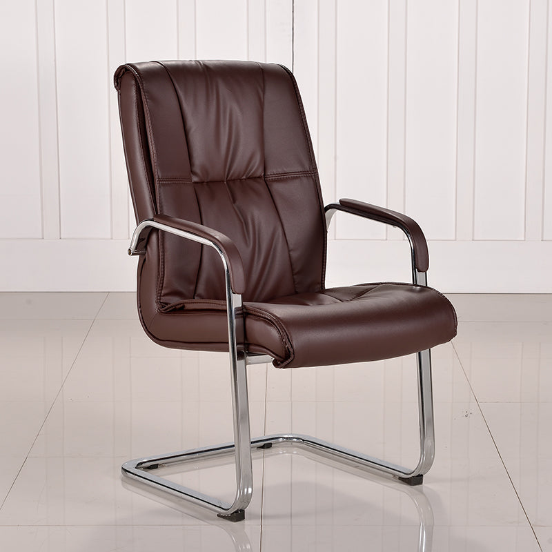 Faux Leather and Chrome Frame Office High Back Computer Chair Clearhalo 'furn' 'furn_office_chair' 'Furniture' 'Office Chairs' 'Office Furniture' 'office_chair' 5840206