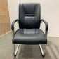 Faux Leather and Chrome Frame Office High Back Computer Chair Matte Black 1 Piece Clearhalo 'furn' 'furn_office_chair' 'Furniture' 'Office Chairs' 'Office Furniture' 'office_chair' 5840207