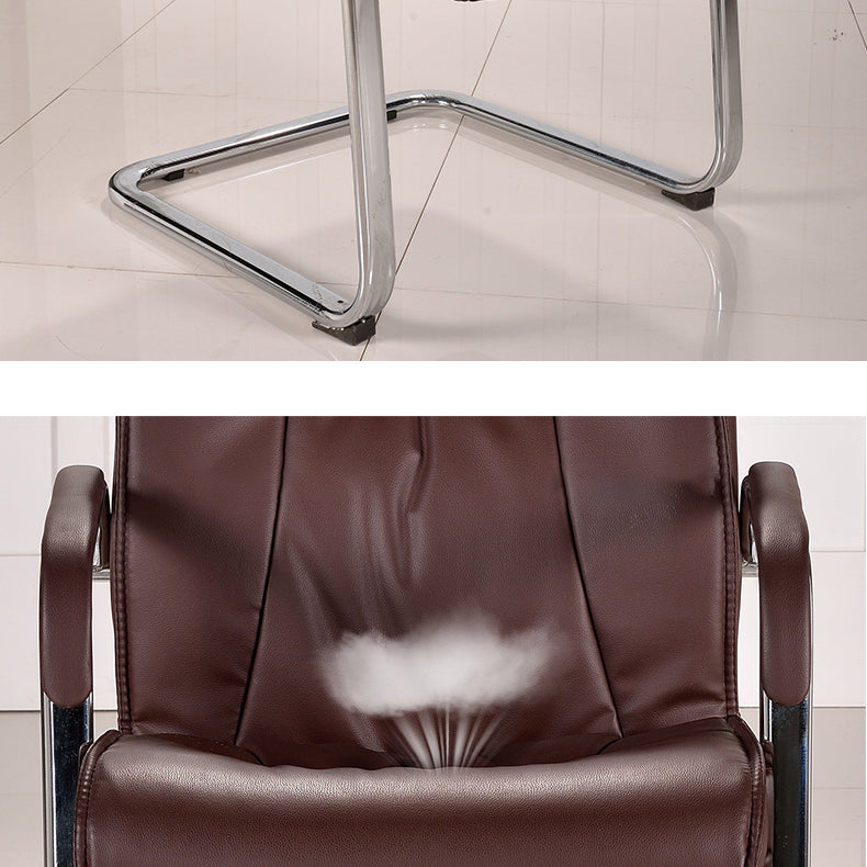 Faux Leather and Chrome Frame Office High Back Computer Chair Clearhalo 'furn' 'furn_office_chair' 'Furniture' 'Office Chairs' 'Office Furniture' 'office_chair' 5840216