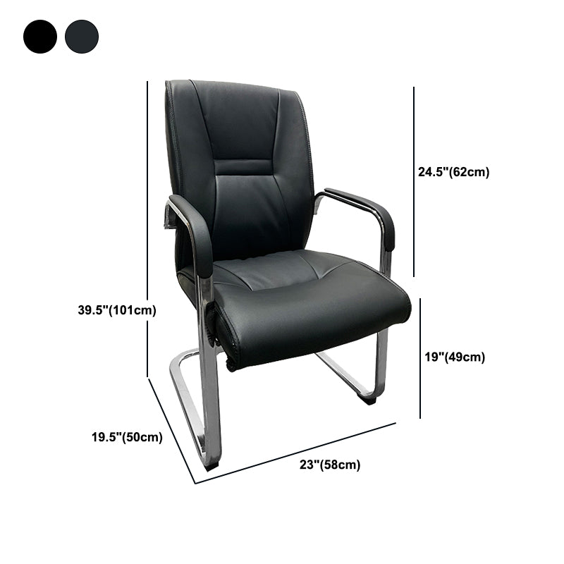 Faux Leather and Chrome Frame Office High Back Computer Chair Clearhalo 'furn' 'furn_office_chair' 'Furniture' 'Office Chairs' 'Office Furniture' 'office_chair' 5840235