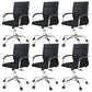 Modern Arms Included Chair with Wheels Mid-Back Mesh Desk Chair Black 6 Piece Set Clearhalo 'furn' 'furn_office_chair' 'Furniture' 'Office Chairs' 'Office Furniture' 'office_chair' 5840269