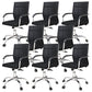 Modern Arms Included Chair with Wheels Mid-Back Mesh Desk Chair Black 8 Piece Set Clearhalo 'furn' 'furn_office_chair' 'Furniture' 'Office Chairs' 'Office Furniture' 'office_chair' 5840271