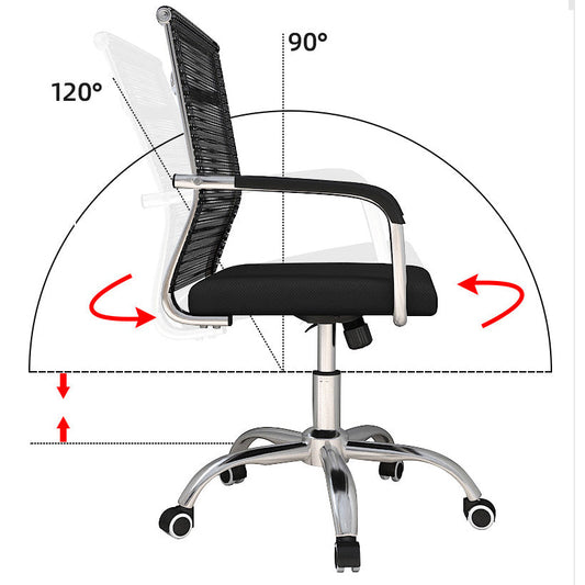 Modern Arms Included Chair with Wheels Mid-Back Mesh Desk Chair Clearhalo 'furn' 'furn_office_chair' 'Furniture' 'Office Chairs' 'Office Furniture' 'office_chair' 5840278