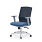 Silla de escritorio moderna con brazos fijos y ruedas Silla de oficina con respaldo medio