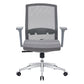 Silla de escritorio moderna con brazos fijos y ruedas Silla de oficina con respaldo medio