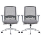 Silla de escritorio moderna con brazos fijos y ruedas Silla de oficina con respaldo medio