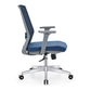 Silla de escritorio moderna con brazos fijos y ruedas Silla de oficina con respaldo medio