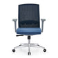 Silla de escritorio moderna con brazos fijos y ruedas Silla de oficina con respaldo medio