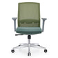 Silla de escritorio moderna con brazos fijos y ruedas Silla de oficina con respaldo medio