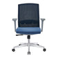 Silla de escritorio moderna con brazos fijos y ruedas Silla de oficina con respaldo medio