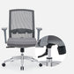 Silla de escritorio moderna con brazos fijos y ruedas Silla de oficina con respaldo medio