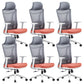 Modern Adjustable Arms Chair with Wheels Mesh-back Task Chair 6 Piece Set Clearhalo 'furn' 'furn_office_chair' 'Furniture' 'Office Chairs' 'Office Furniture' 'office_chair' 5840335