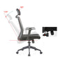 Modern Fixed Arms Chair with Wheels Mid-back Task Chair Mesh Desk Chair Clearhalo 'furn' 'furn_office_chair' 'Furniture' 'Office Chairs' 'Office Furniture' 'office_chair' 5840354