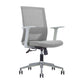 Modern Fixed Arms Chair with Wheels Mid-back Task Chair Mesh Desk Chair Gray 1 Piece Clearhalo 'furn' 'furn_office_chair' 'Furniture' 'Office Chairs' 'Office Furniture' 'office_chair' 5840355
