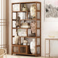 9.84" Wide Modern Wooden Shelf Bookcase Matte Finish Etagere Bookshelf