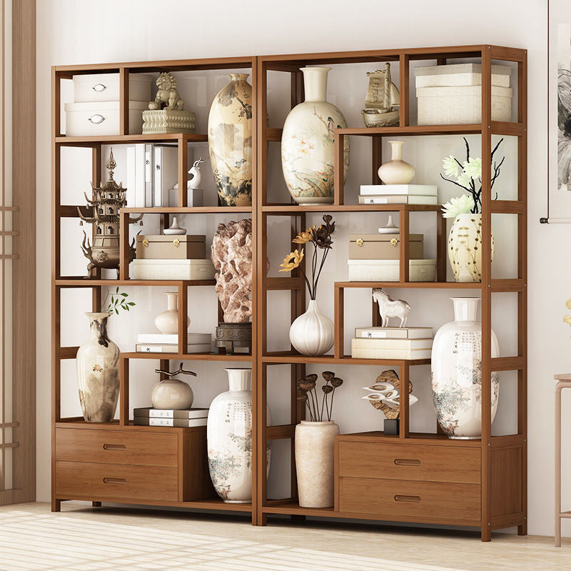 9.84" Wide Modern Wooden Shelf Bookcase Matte Finish Etagere Bookshelf