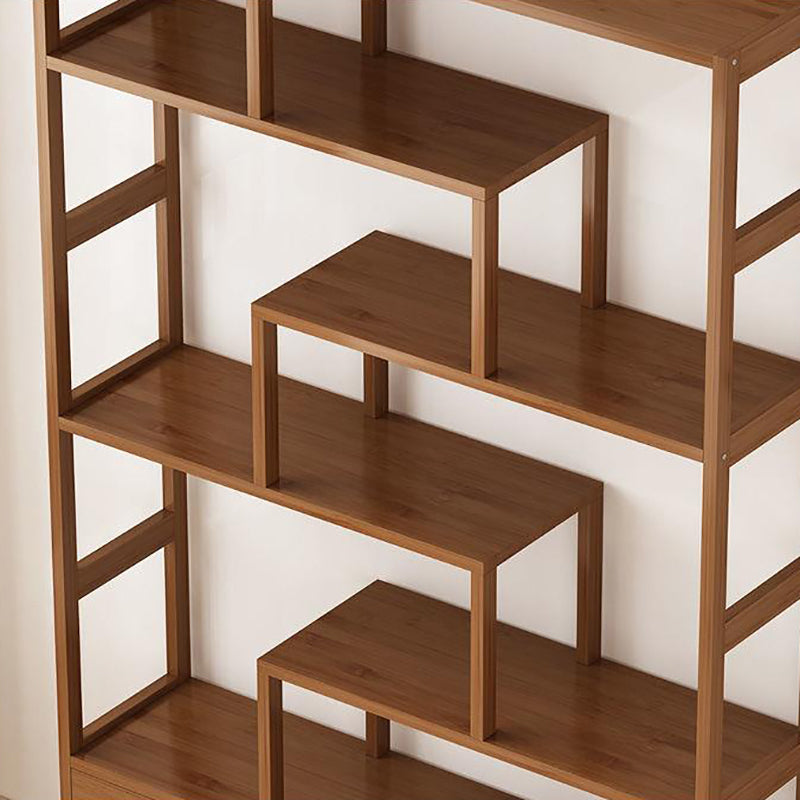 9.84" Wide Modern Wooden Shelf Bookcase Matte Finish Etagere Bookshelf