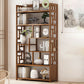9.84" Wide Modern Wooden Shelf Bookcase Matte Finish Etagere Bookshelf