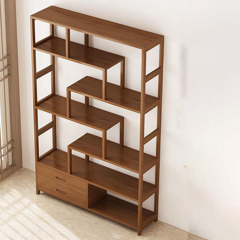 9.84" Wide Modern Wooden Shelf Bookcase Matte Finish Etagere Bookshelf