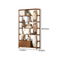 9.84" Wide Modern Wooden Shelf Bookcase Matte Finish Etagere Bookshelf
