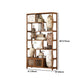 9.84" Wide Modern Wooden Shelf Bookcase Matte Finish Etagere Bookshelf