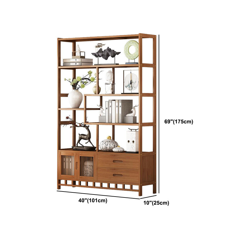 9.84" Wide Modern Wooden Shelf Bookcase Matte Finish Etagere Bookshelf
