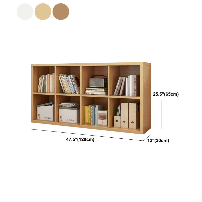 Contemporary Engineered Wood Bookshelf Closed Back Shelf Bookcase for Home