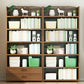 Modern Bamboo Shelf Bookcase Brown Closed Back Book Shelf for Study Room Clearhalo 'Bookcases' 'furn' 'furn_bookcases' 'Furniture' 'Office Furniture' 5840612