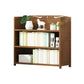 Modern Bamboo Shelf Bookcase Brown Closed Back Book Shelf for Study Room 35.4"L x 11.4"W x 31.5"H Drawer Not Included Clearhalo 'Bookcases' 'furn' 'furn_bookcases' 'Furniture' 'Office Furniture' 5840617