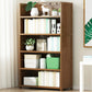 Modern Bamboo Shelf Bookcase Brown Closed Back Book Shelf for Study Room Clearhalo 'Bookcases' 'furn' 'furn_bookcases' 'Furniture' 'Office Furniture' 5840631